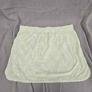 Disney Mickey Mouse Skort Mint Green Terry Cloth Embossed Womens Large NWT
